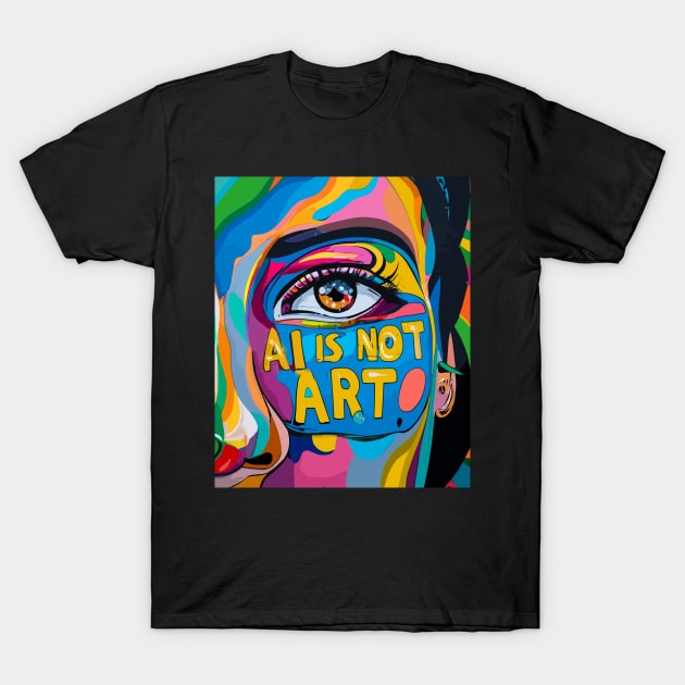 AI Is Not Art T-Shirt by Tees 4 Thee